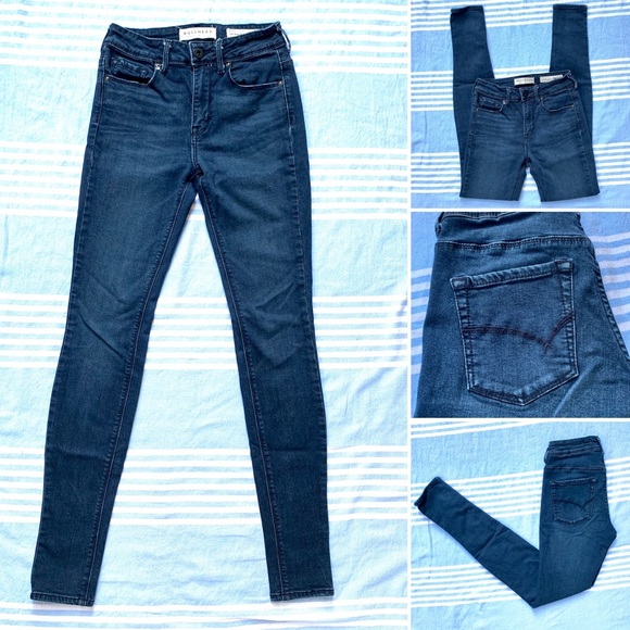Bullhead Denim - Bullhead Skinny Stretch High Rise Dark Wash Jeans